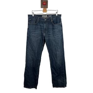 Levi Strauss Signature Denim Blue Jeans Relaxed Fit Straight Leg Size 36x34